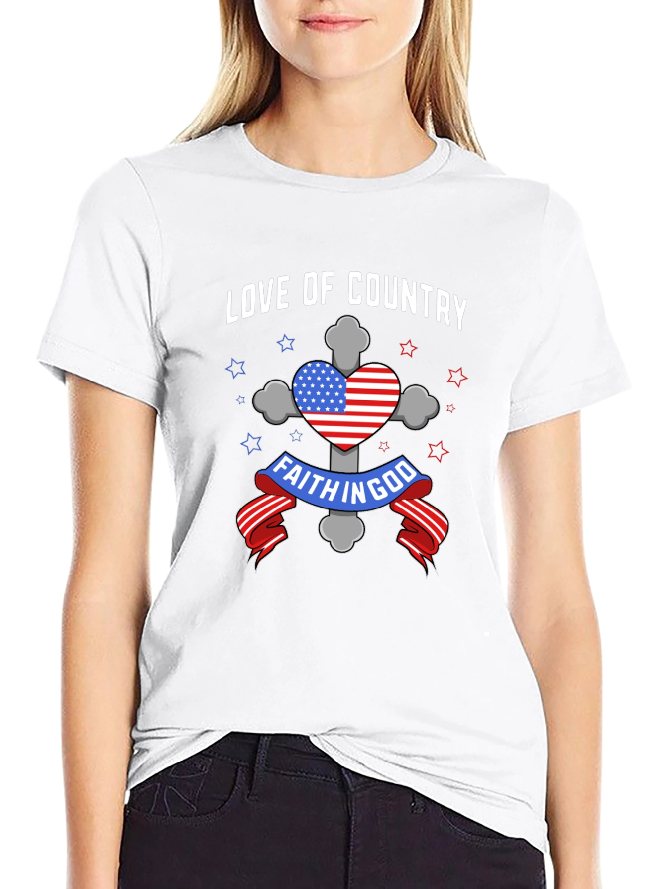 Faith In God Love of Country Patriotic T-Shirt