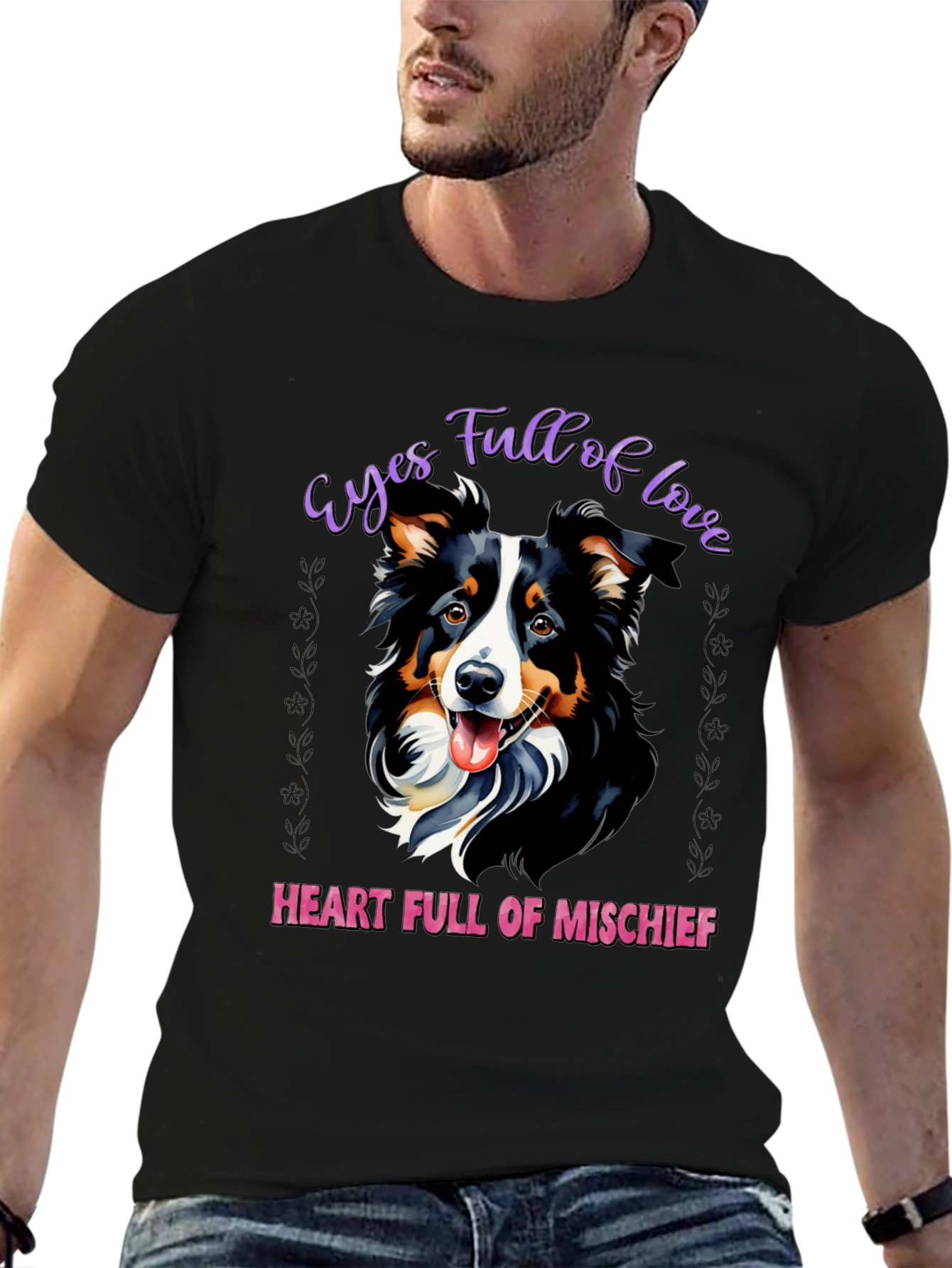 Eyes Full of Love Dog Graphic T-Shirt