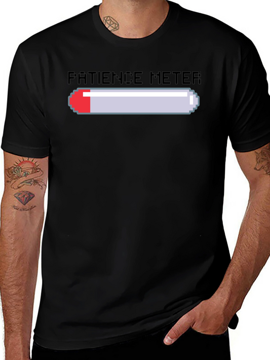 Patience Meter Graphic Tee - Gamer Style