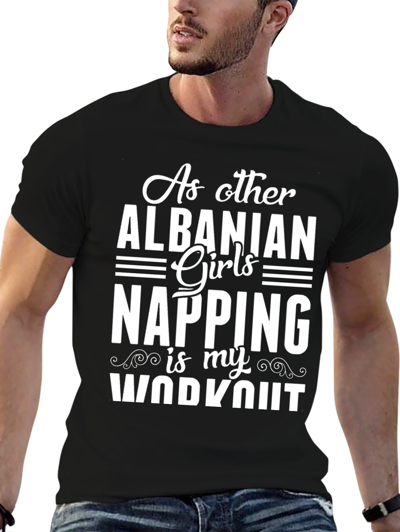 Albanian Girl Napping Workout T-Shirt