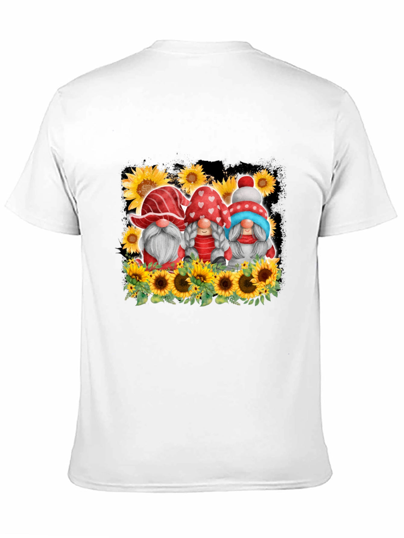 Gnome Sunflower Graphic T-Shirt