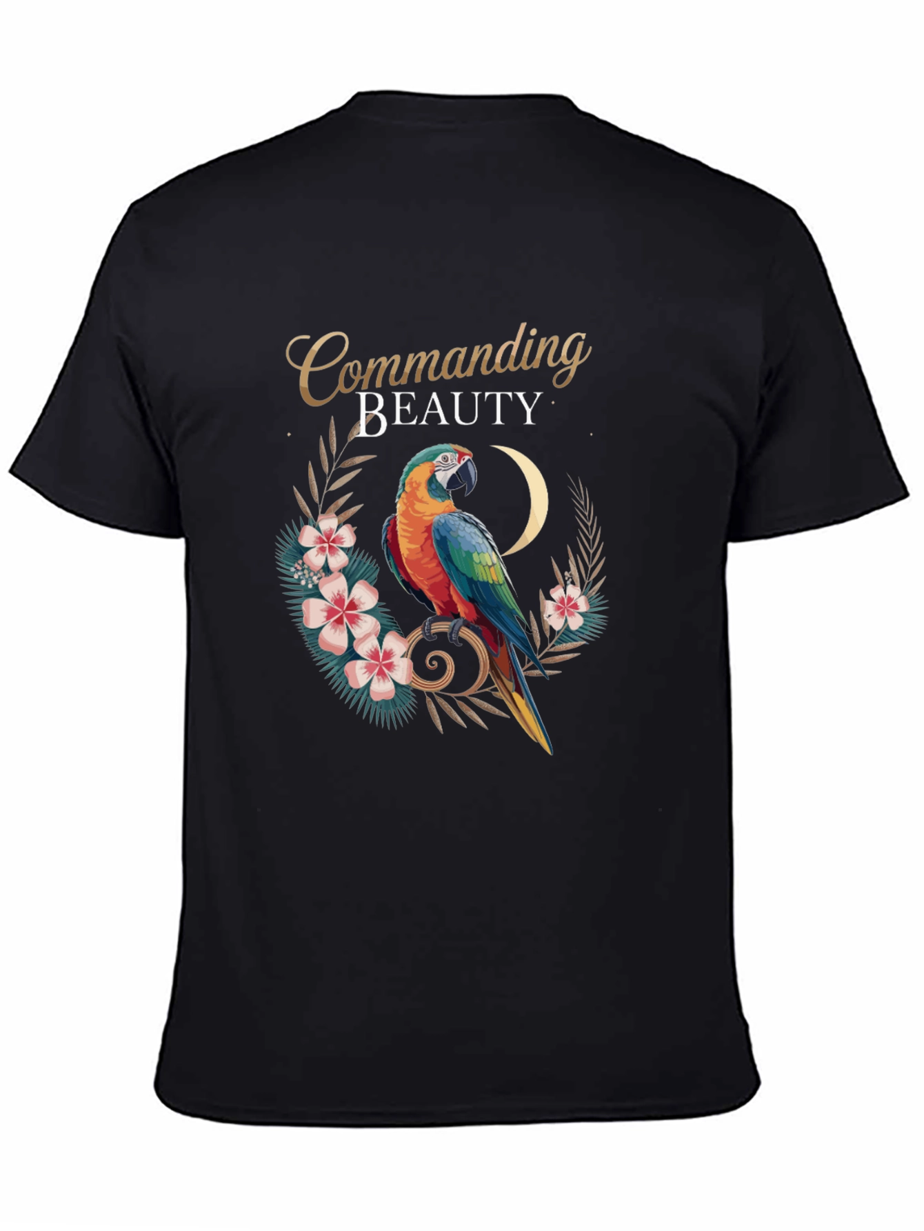 Commanding Beauty Parrot Graphic Tee