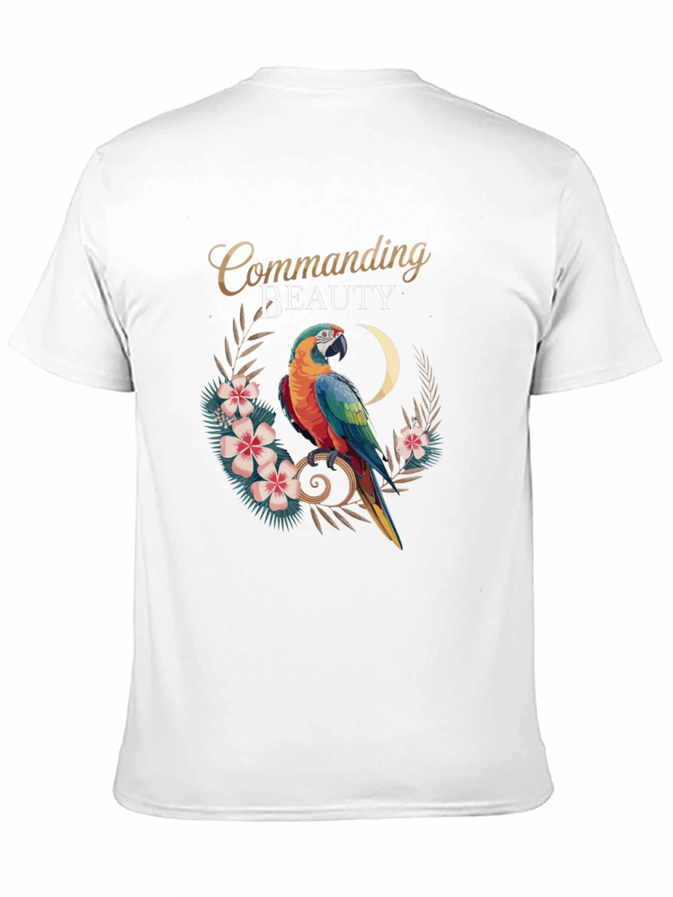 Commanding Beauty Parrot Graphic Tee