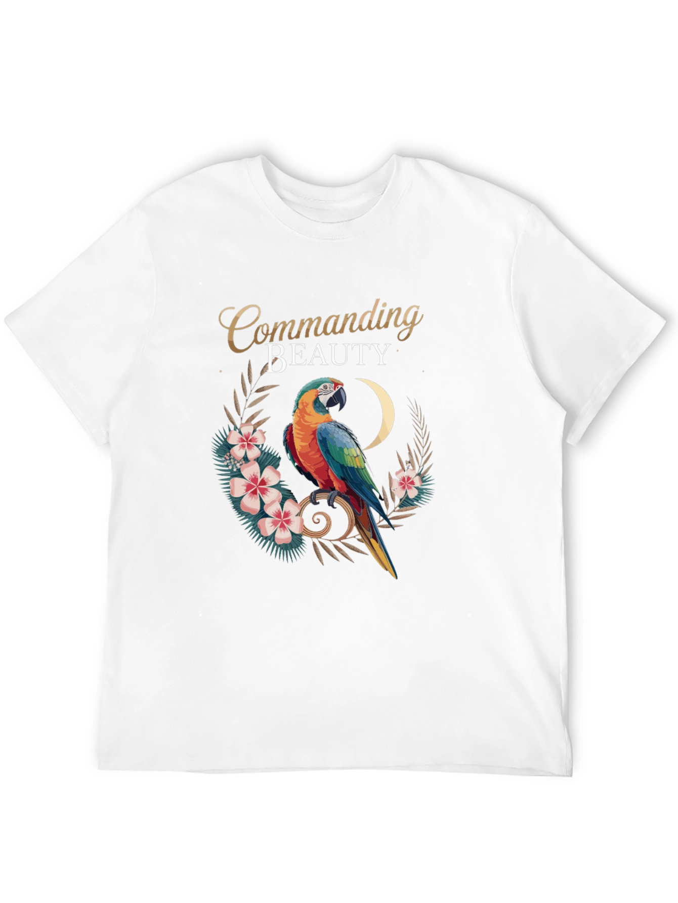 Commanding Beauty Parrot Graphic Tee