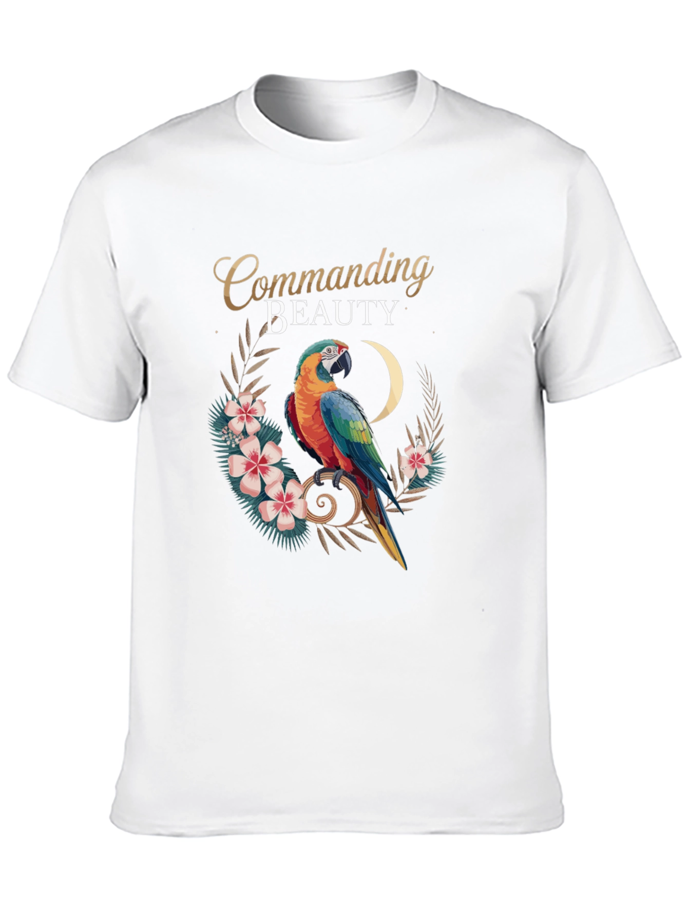 Commanding Beauty Parrot Graphic Tee
