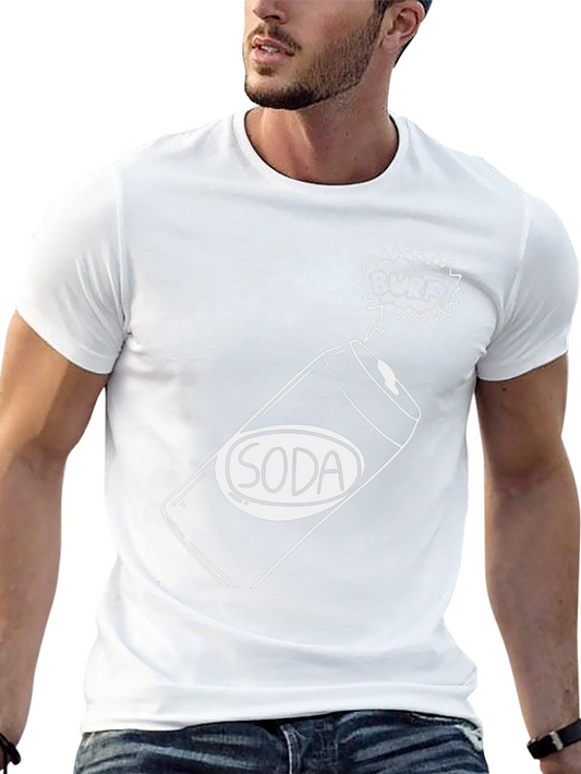 Soda Burp! Black Graphic Tee Shirt - Humor