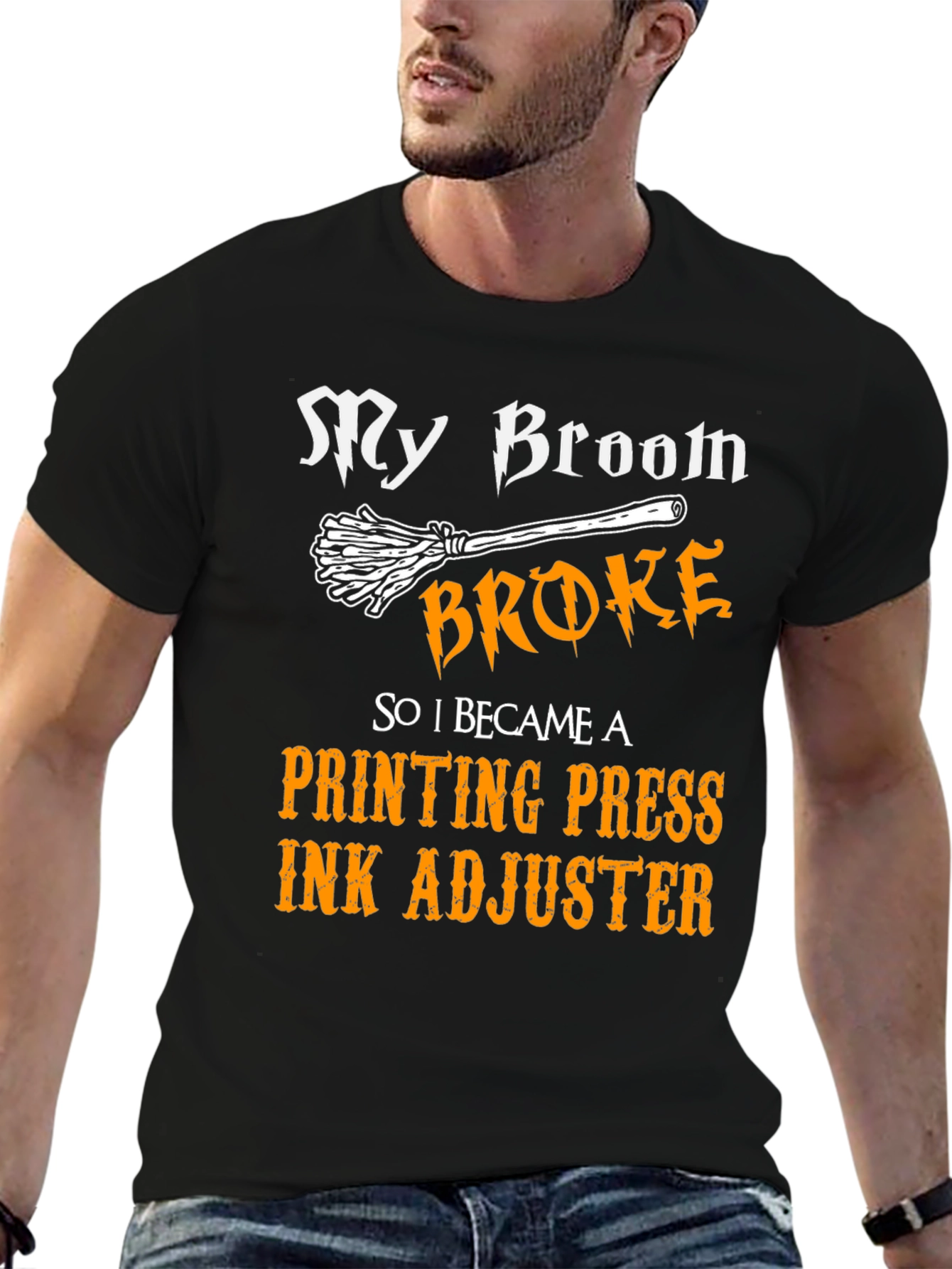 Funny Printing Press Ink Adjuster Halloween T-Shirt