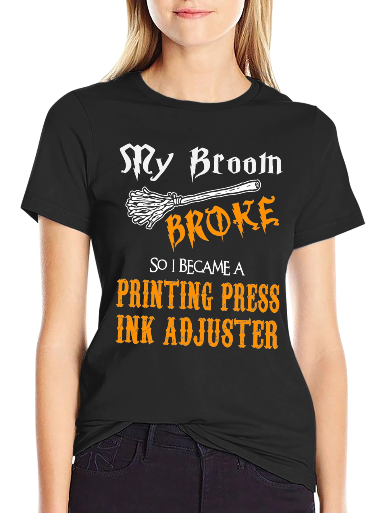 Funny Printing Press Ink Adjuster Halloween T-Shirt