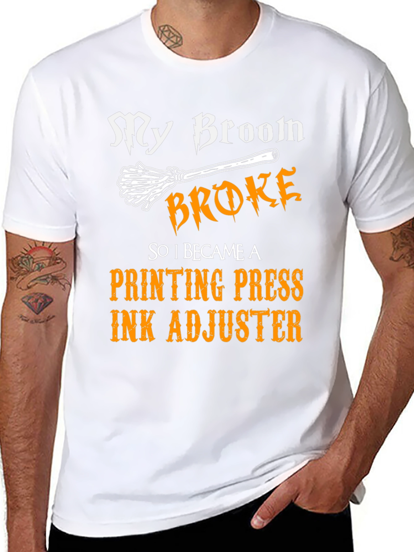 Funny Printing Press Ink Adjuster Halloween T-Shirt