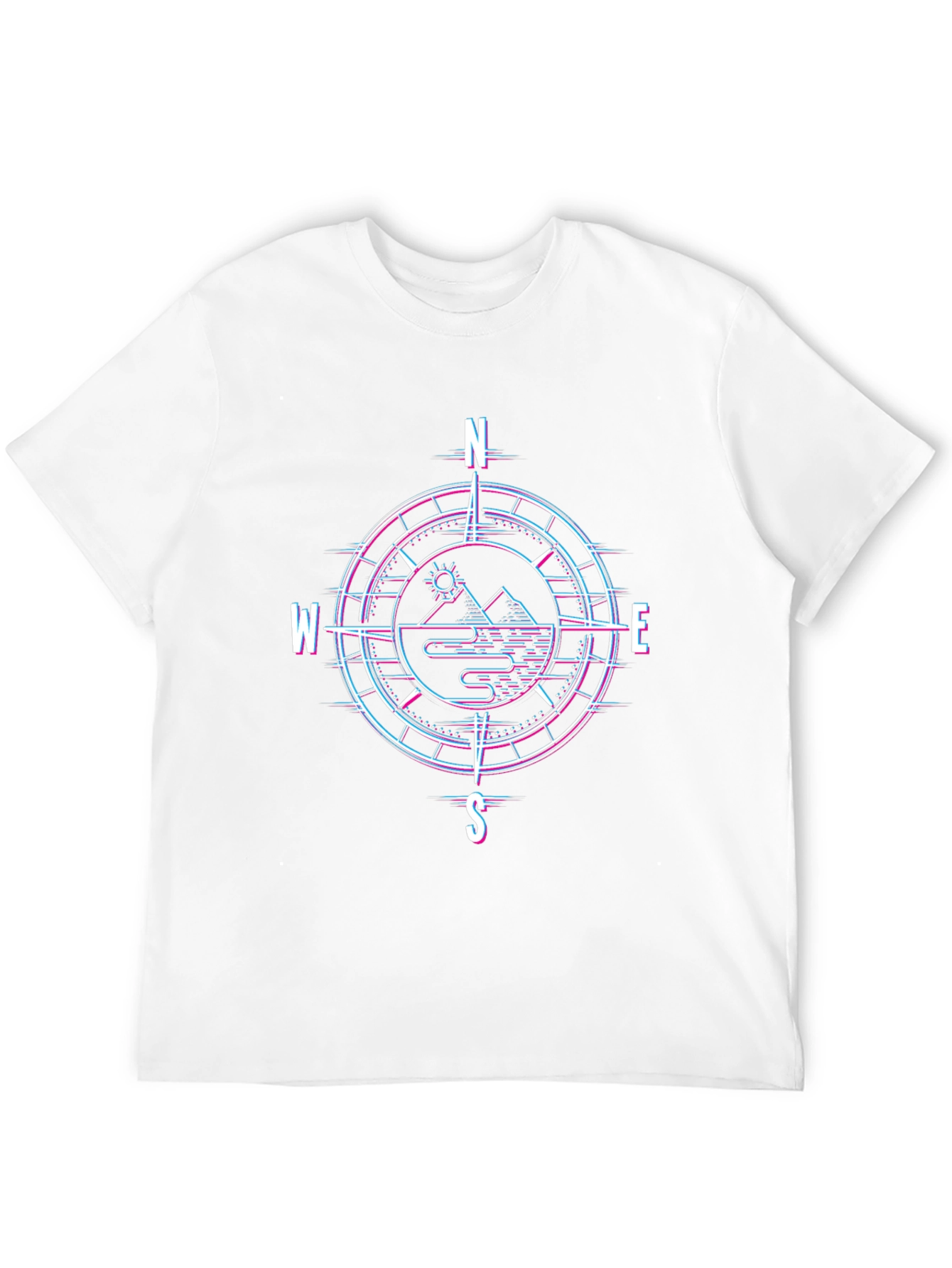 Compass Mountain Graphic T-Shirt - Black