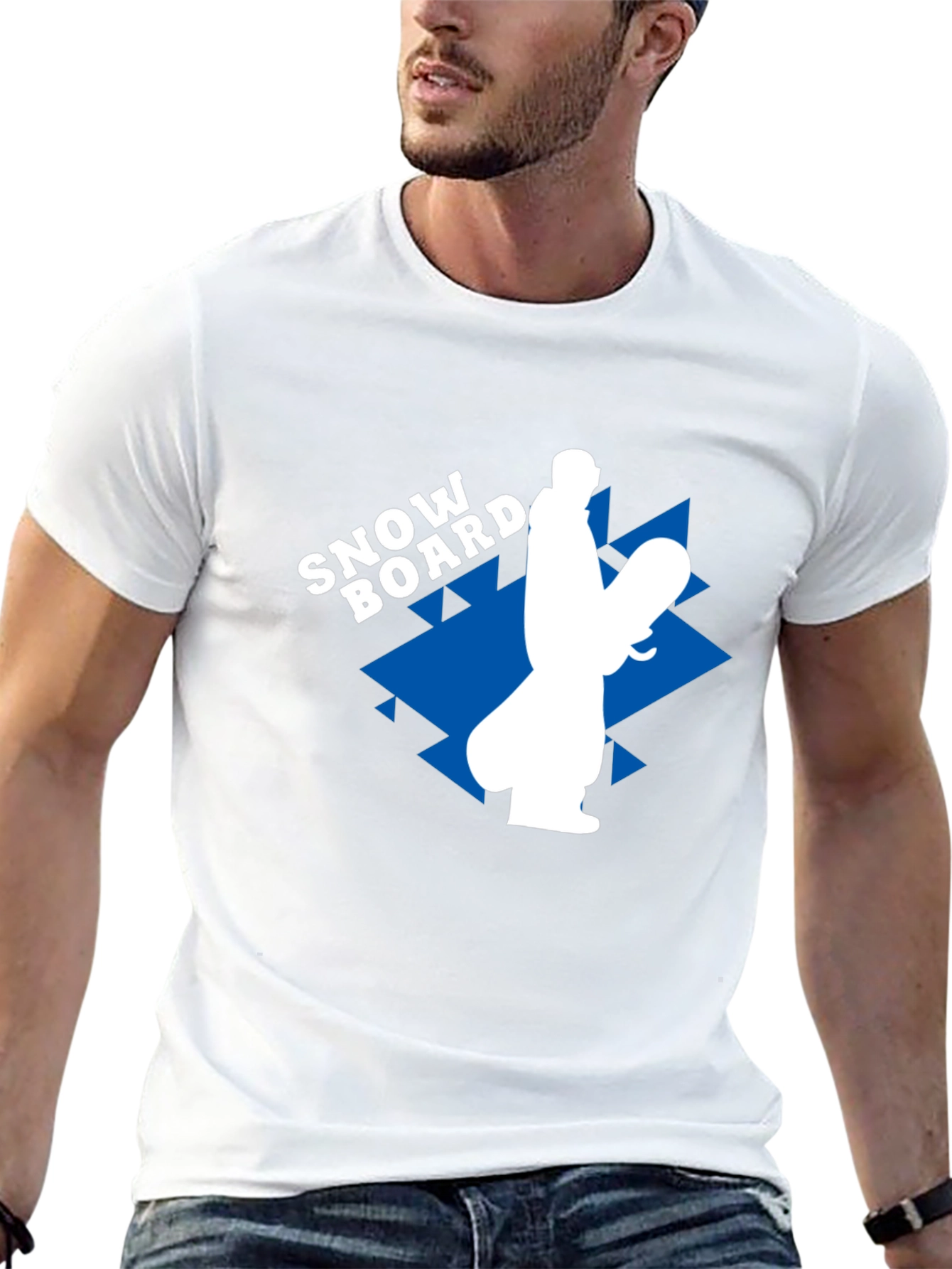 Snowboard Graphic Tee - Black Casual T-Shirt