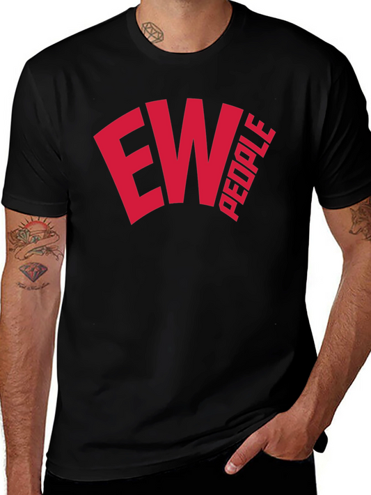 Ew People Graphic Tee - Trendy Black Cotton T-Shirt