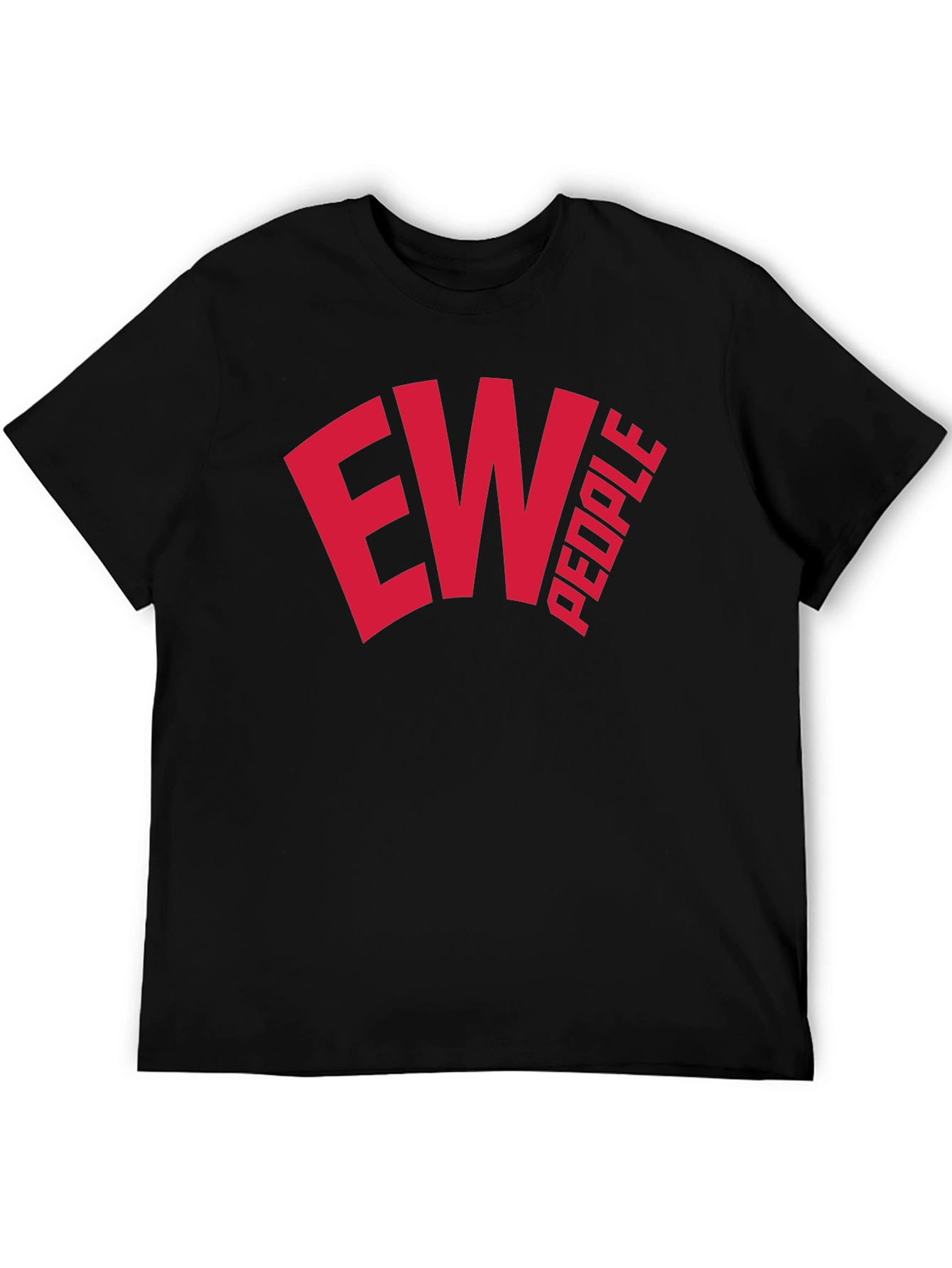 Ew People Graphic Tee - Trendy Black Cotton T-Shirt