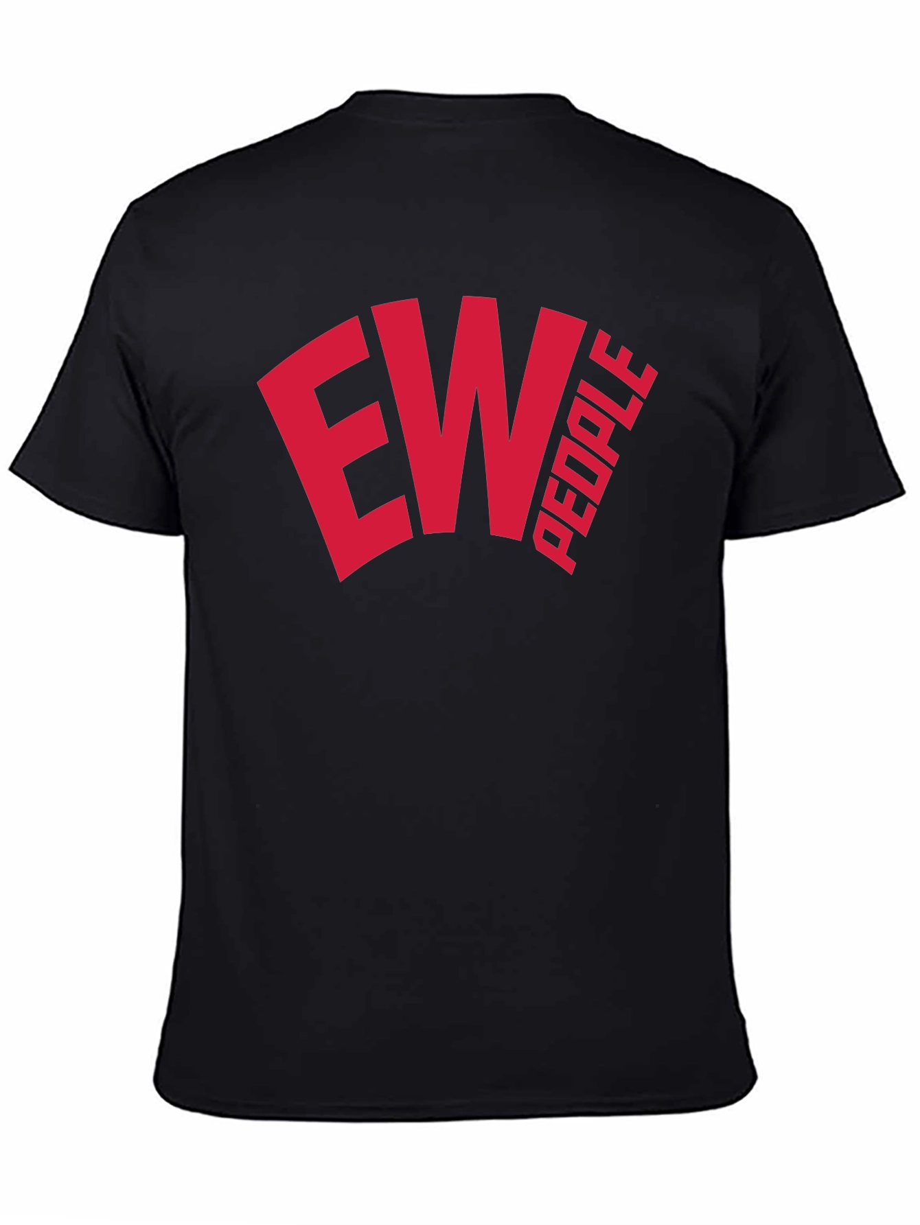 Ew People Graphic Tee - Trendy Black Cotton T-Shirt