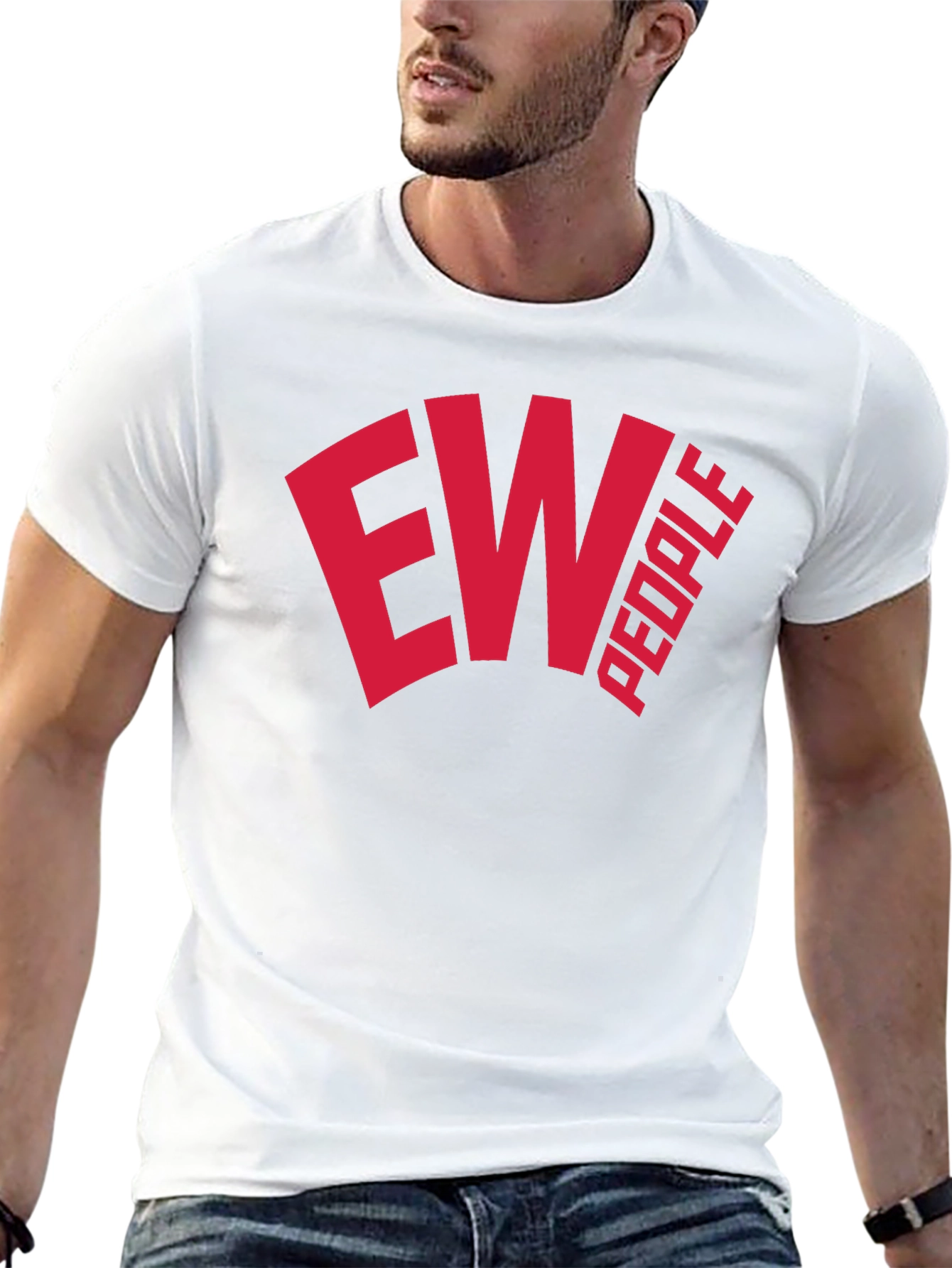 Ew People Graphic Tee - Trendy Black Cotton T-Shirt