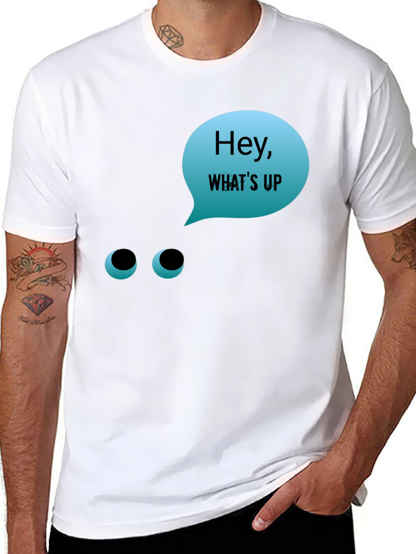 Hey Whats Up T-Shirt - Funny Graphic Tee