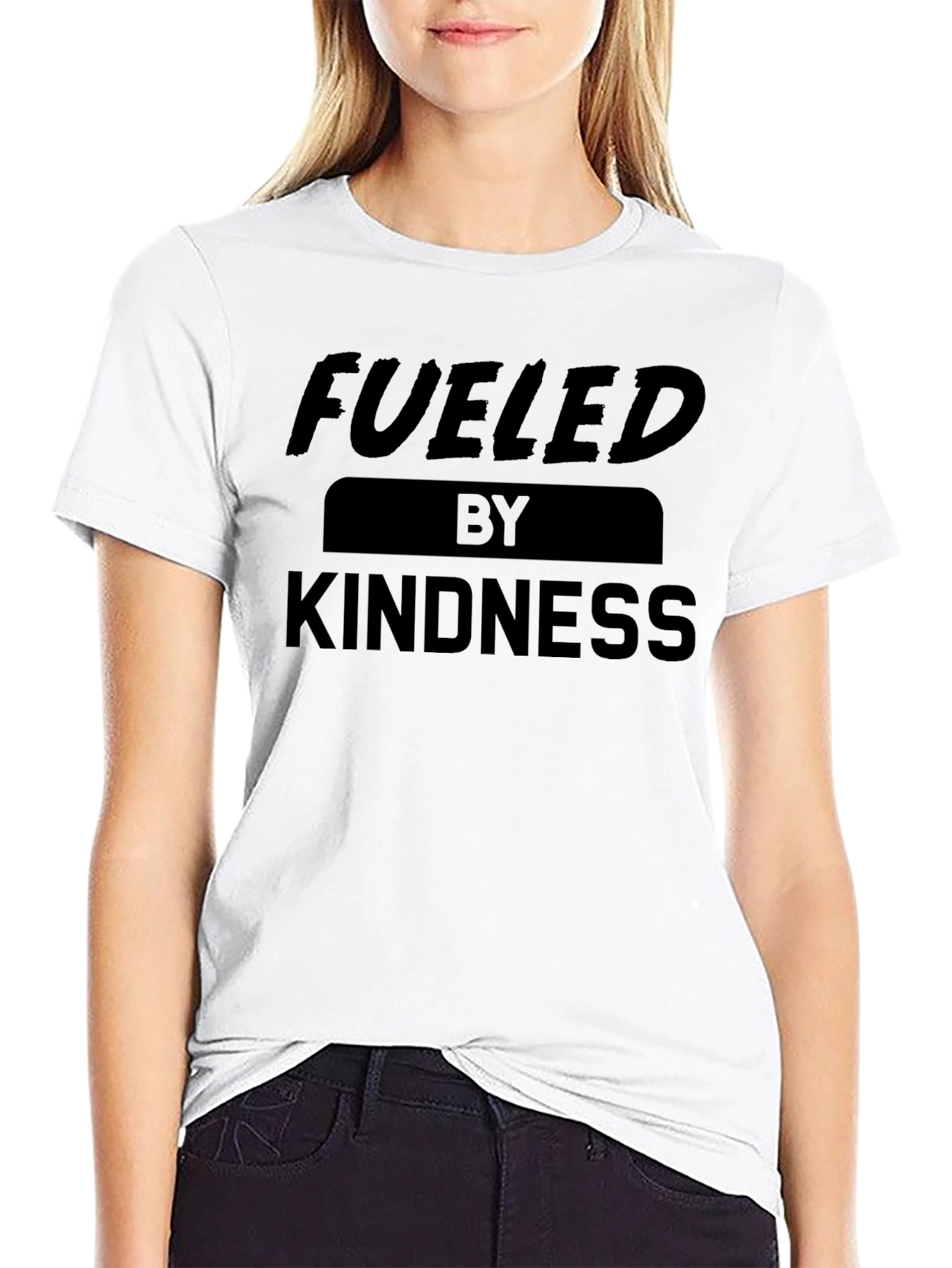 Fueled By Kindness Black Graphic T-Shirt