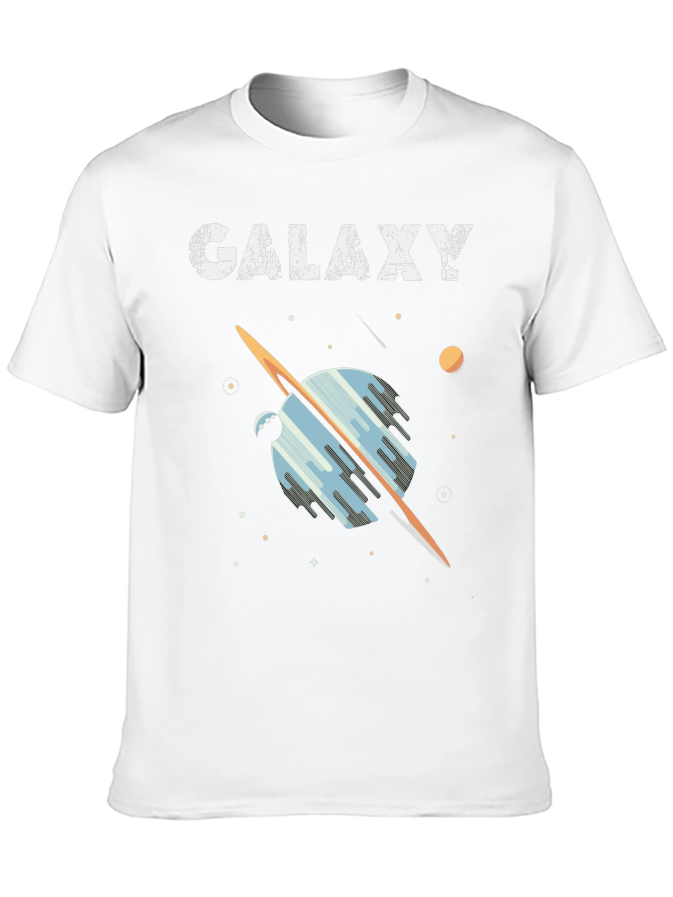 Galaxy Graphic Tee - Black Casual Short Sleeve