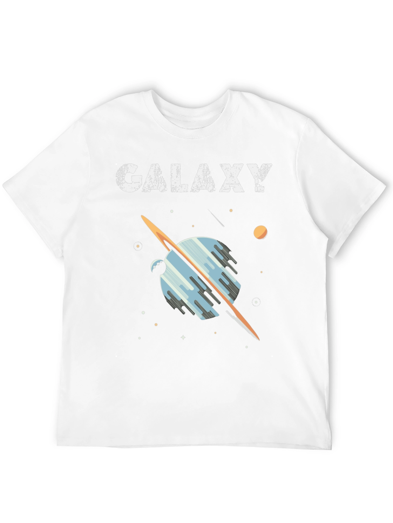 Galaxy Graphic Tee - Black Casual Short Sleeve