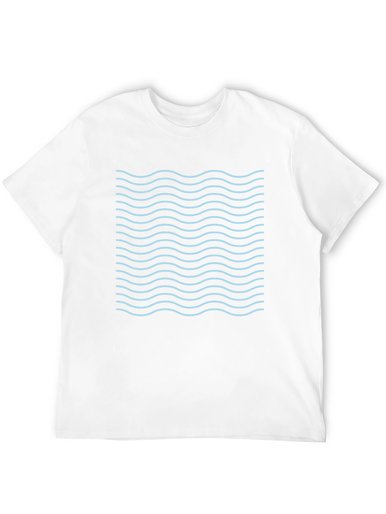 Wavy Line Graphic Tee - Trendy Style