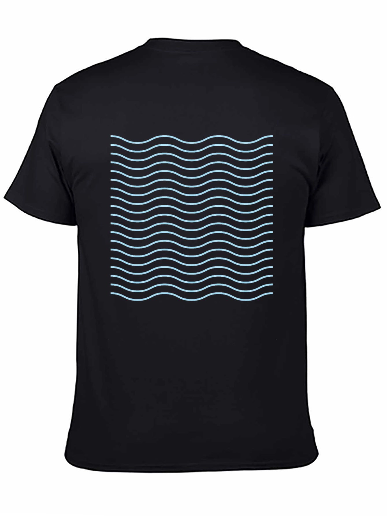 Wavy Line Graphic Tee - Trendy Style