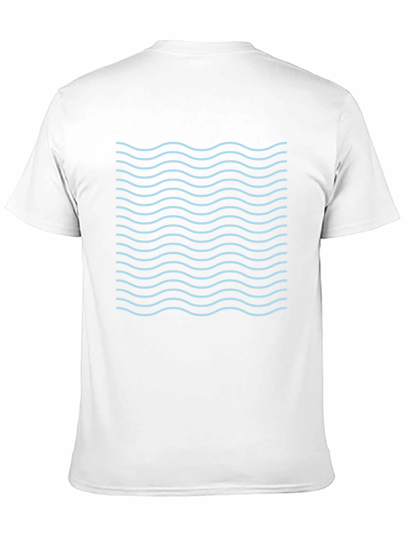 Wavy Line Graphic Tee - Trendy Style