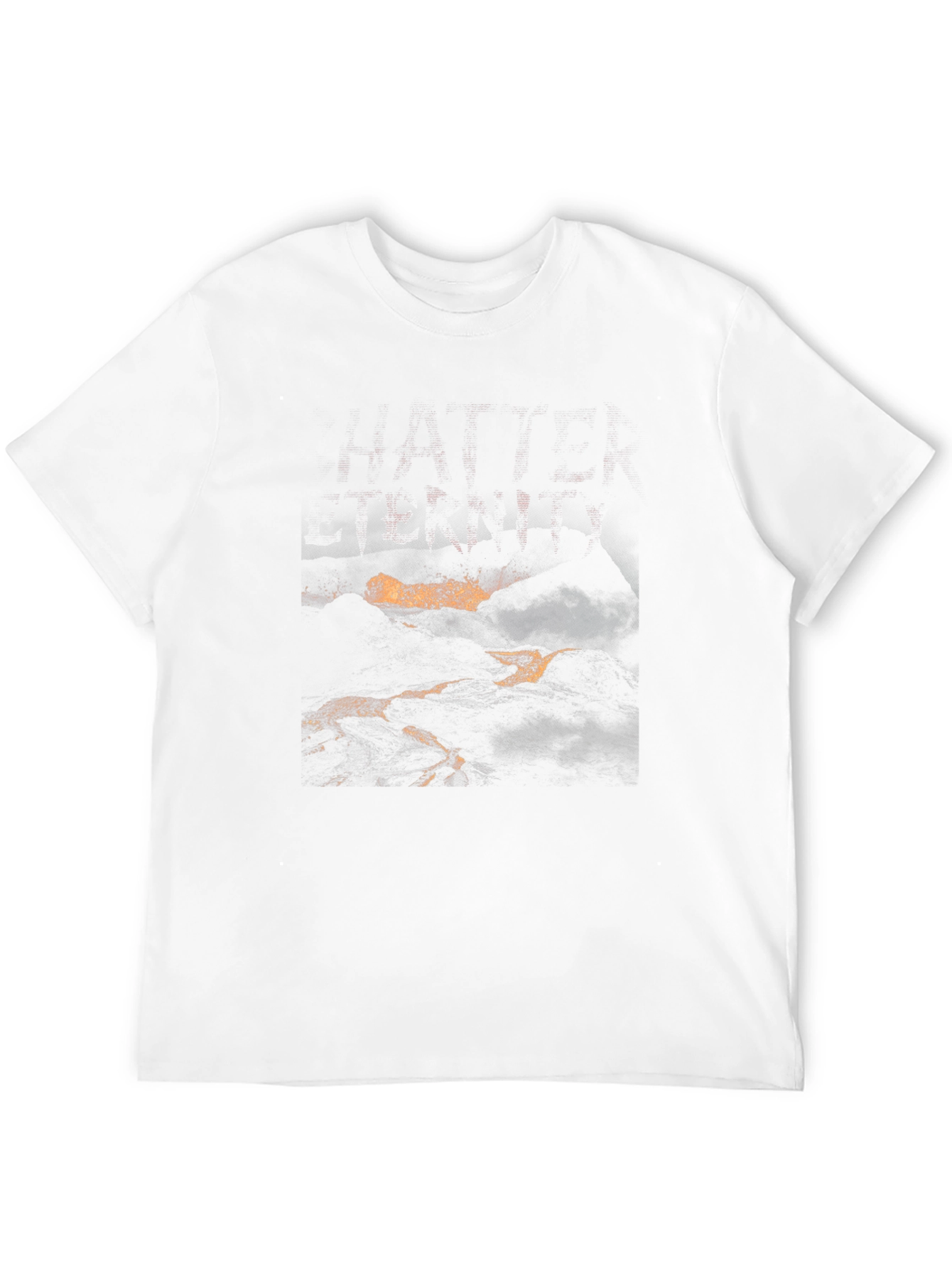 Black Graphic Tee - Abstract Lava Design