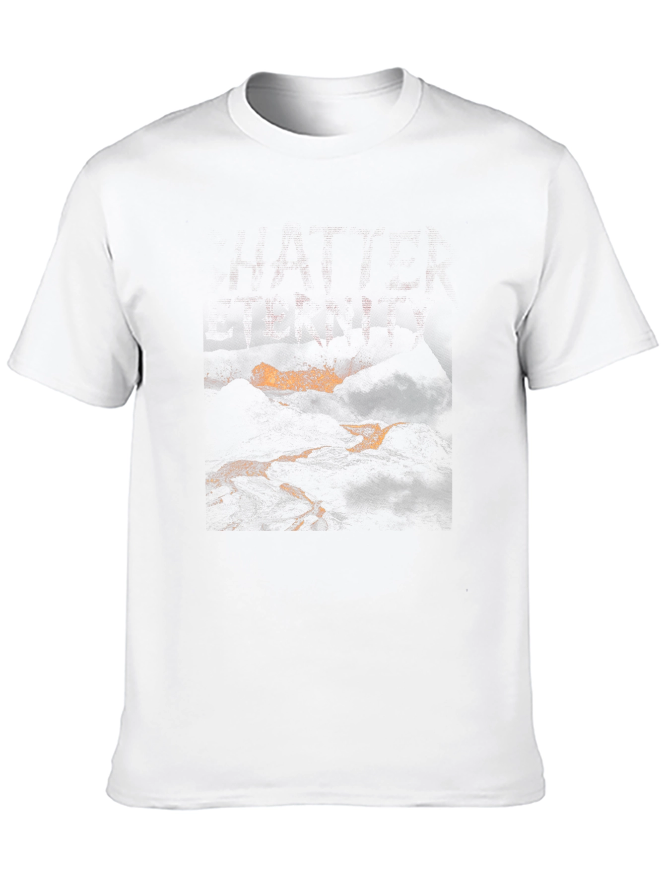 Black Graphic Tee - Abstract Lava Design
