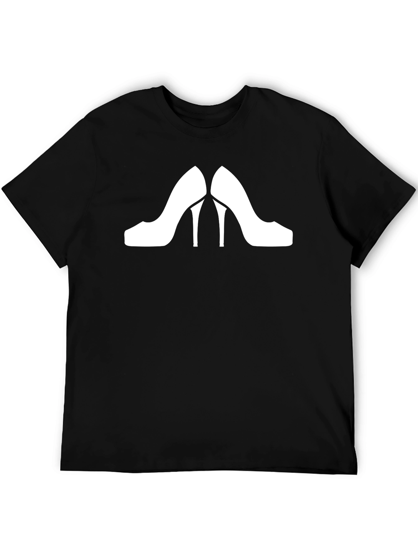 Stylish Heels Graphic Tee - Black