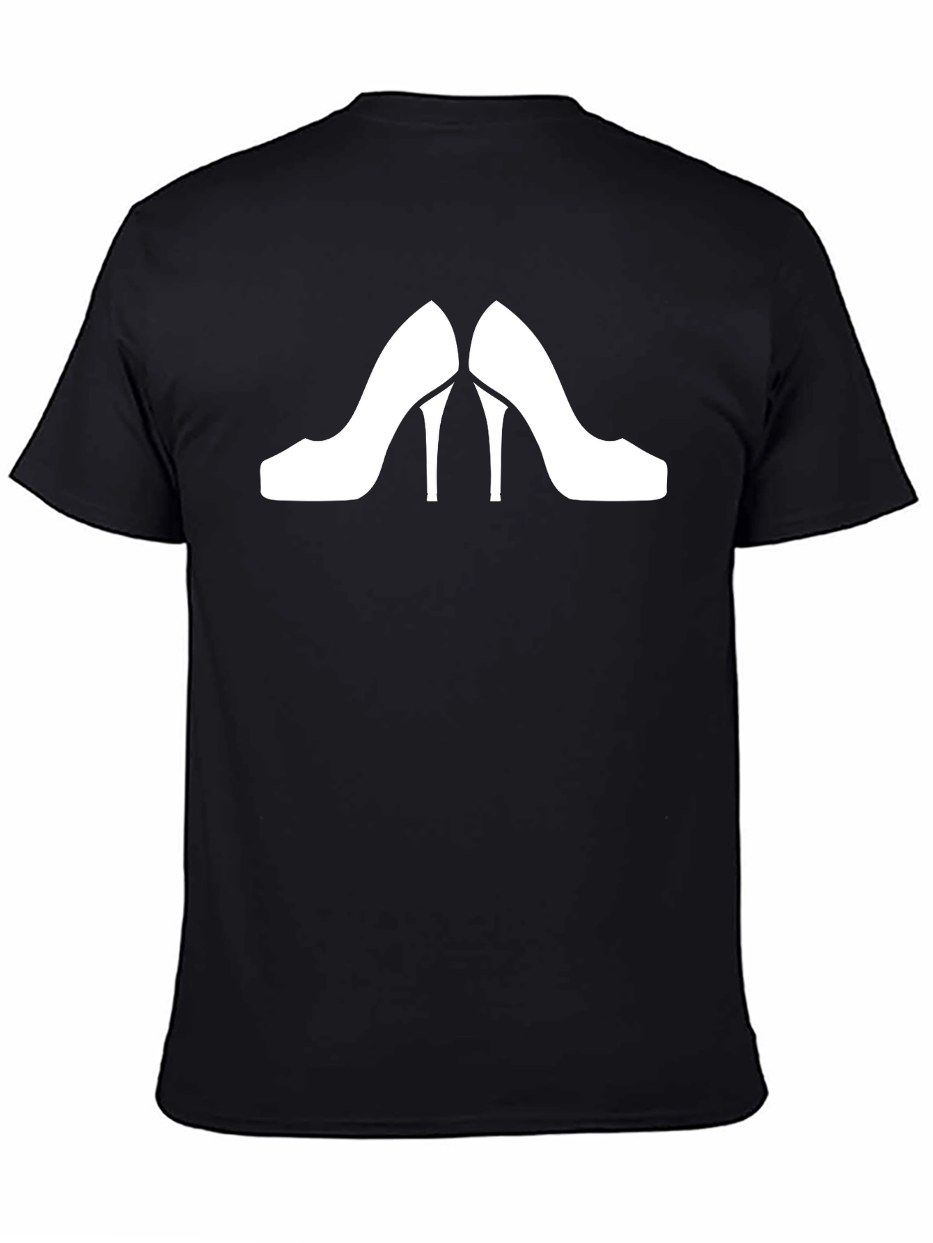 Stylish Heels Graphic Tee - Black