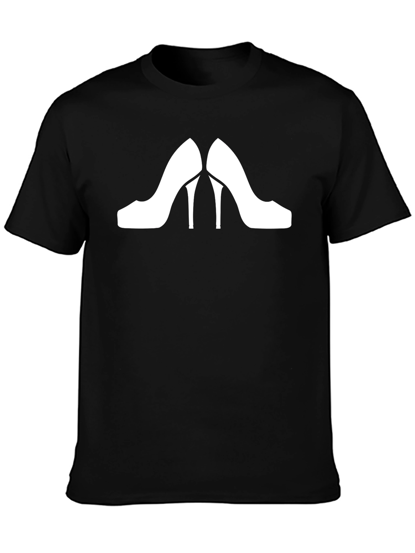 Stylish Heels Graphic Tee - Black