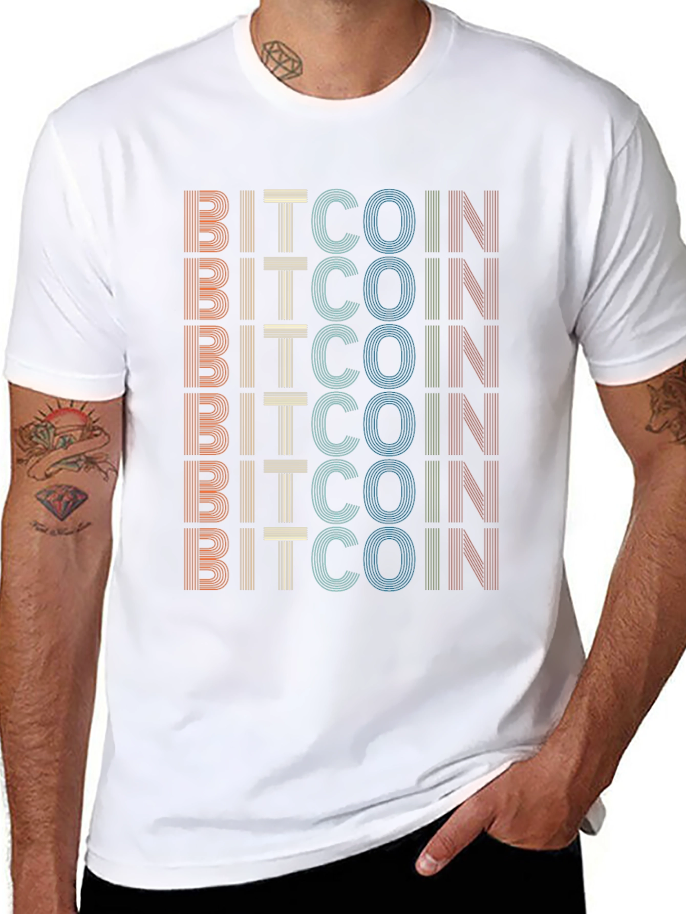 Retro Bitcoin T-Shirt - Cryptocurrency Enthusiast Tee