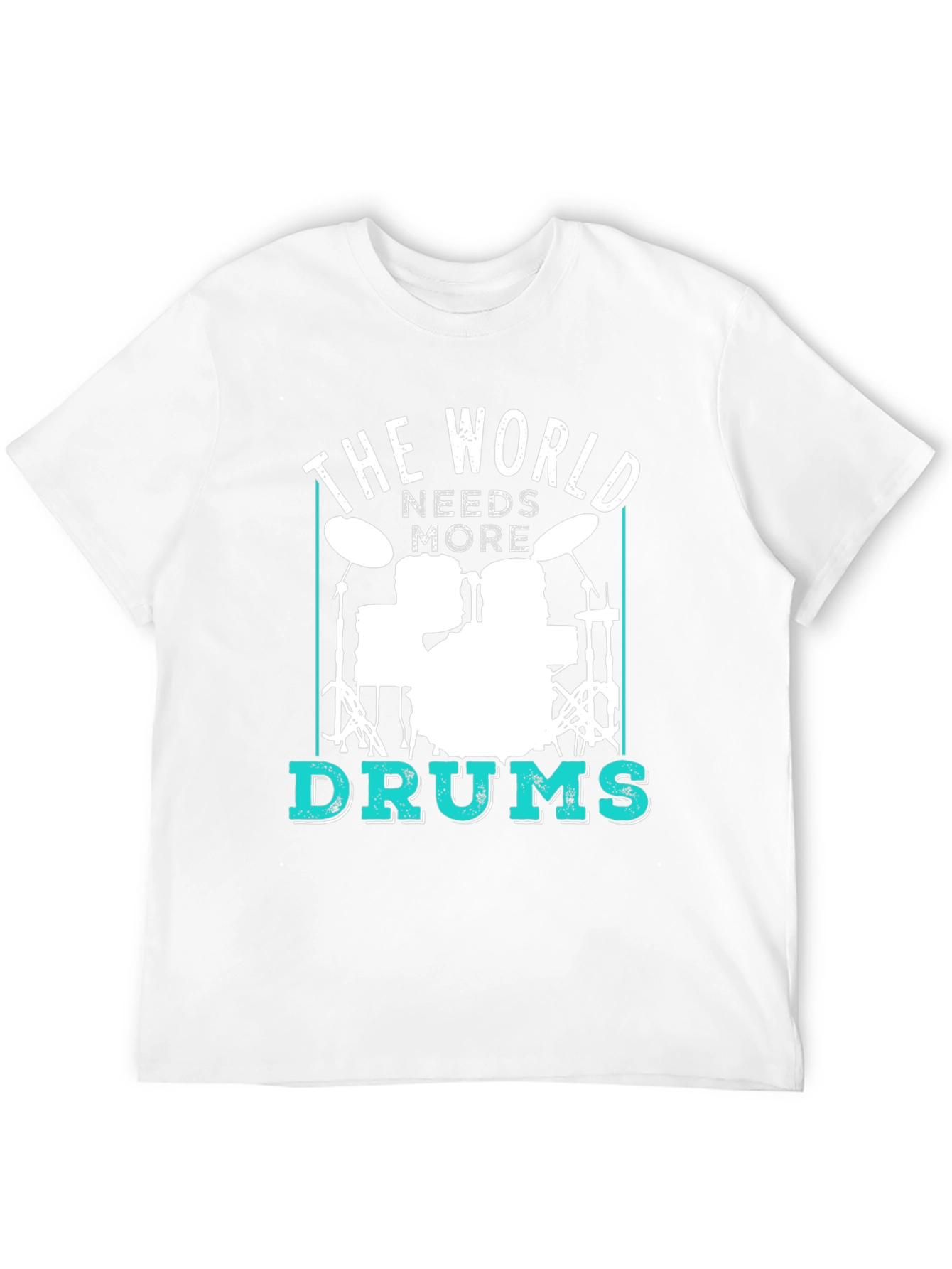 The World Needs More Drums Black T-Shirt