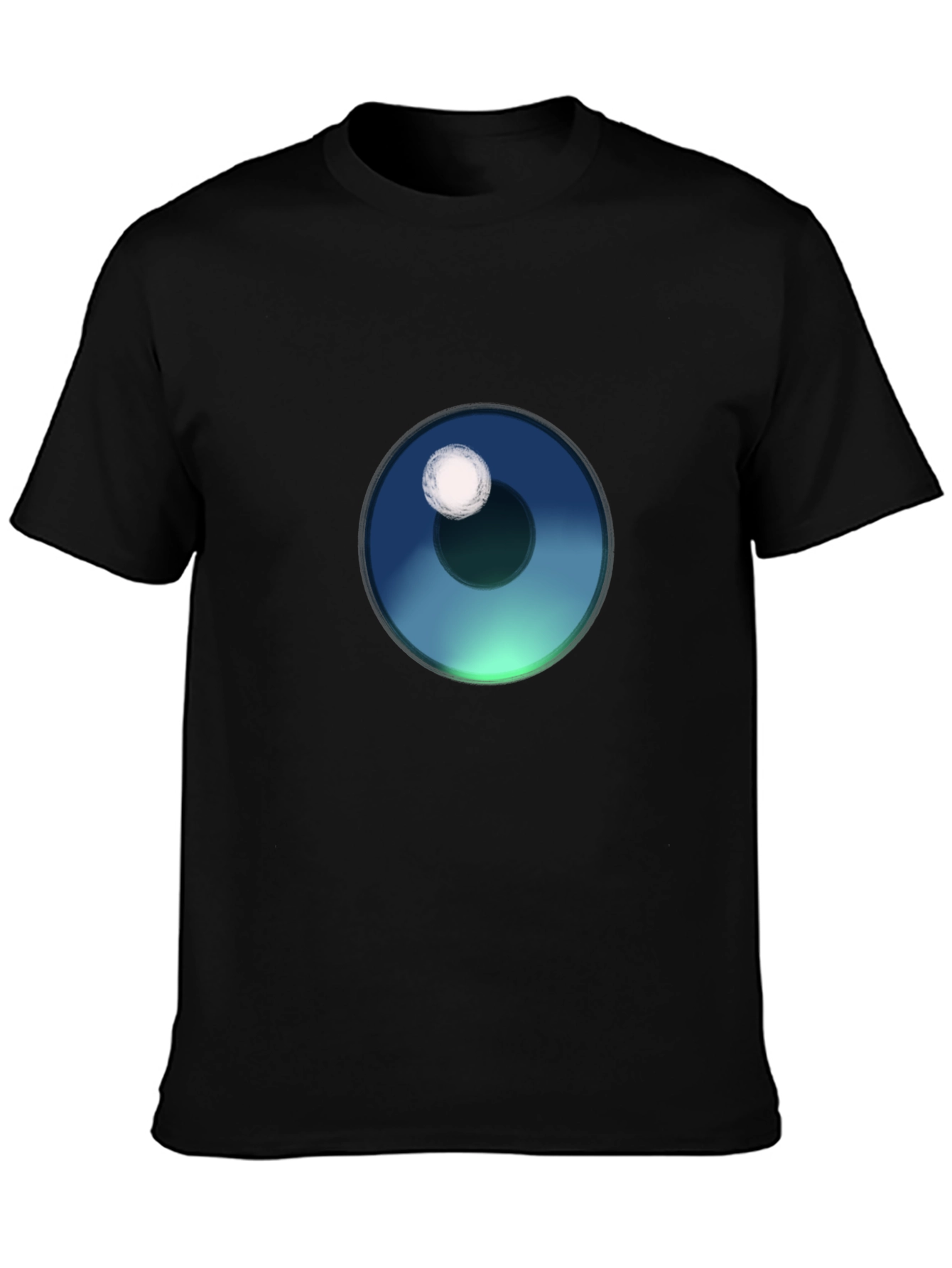 Mens Black T-Shirt with Eye Graphic