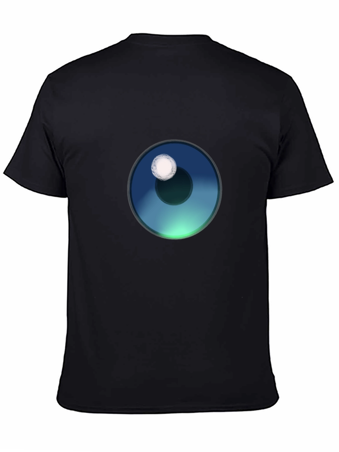 Mens Black T-Shirt with Eye Graphic