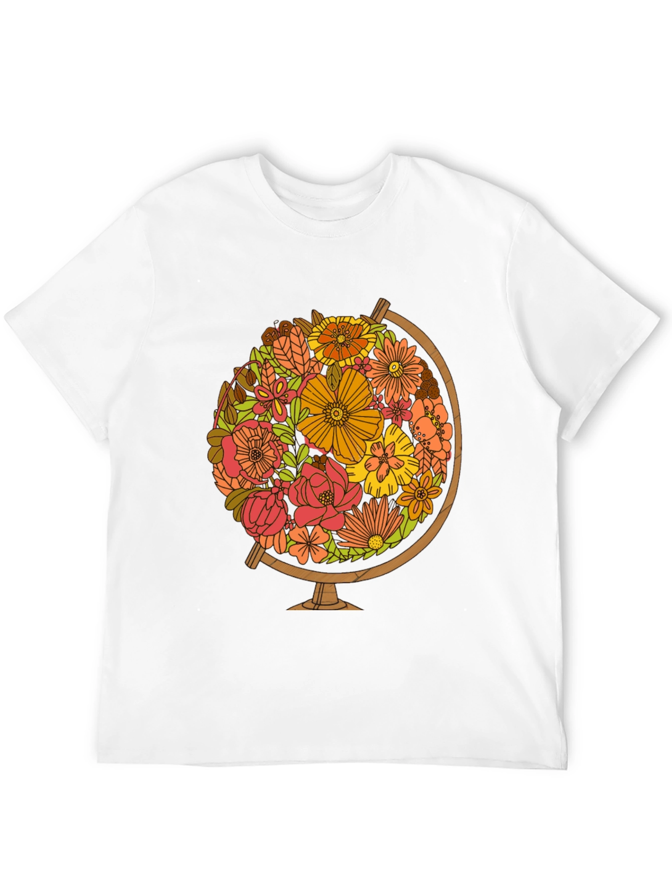 Floral Globe Graphic Tee - Earth Day T-Shirt