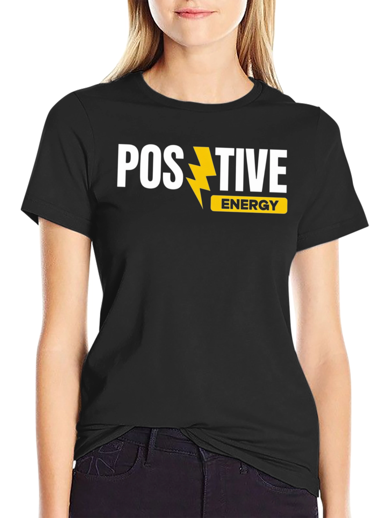 Positive Energy Graphic T-Shirt - Black