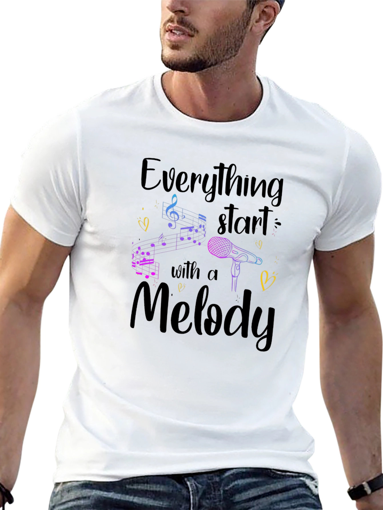 Music Melody T-Shirt - Everything Starts With a Melody