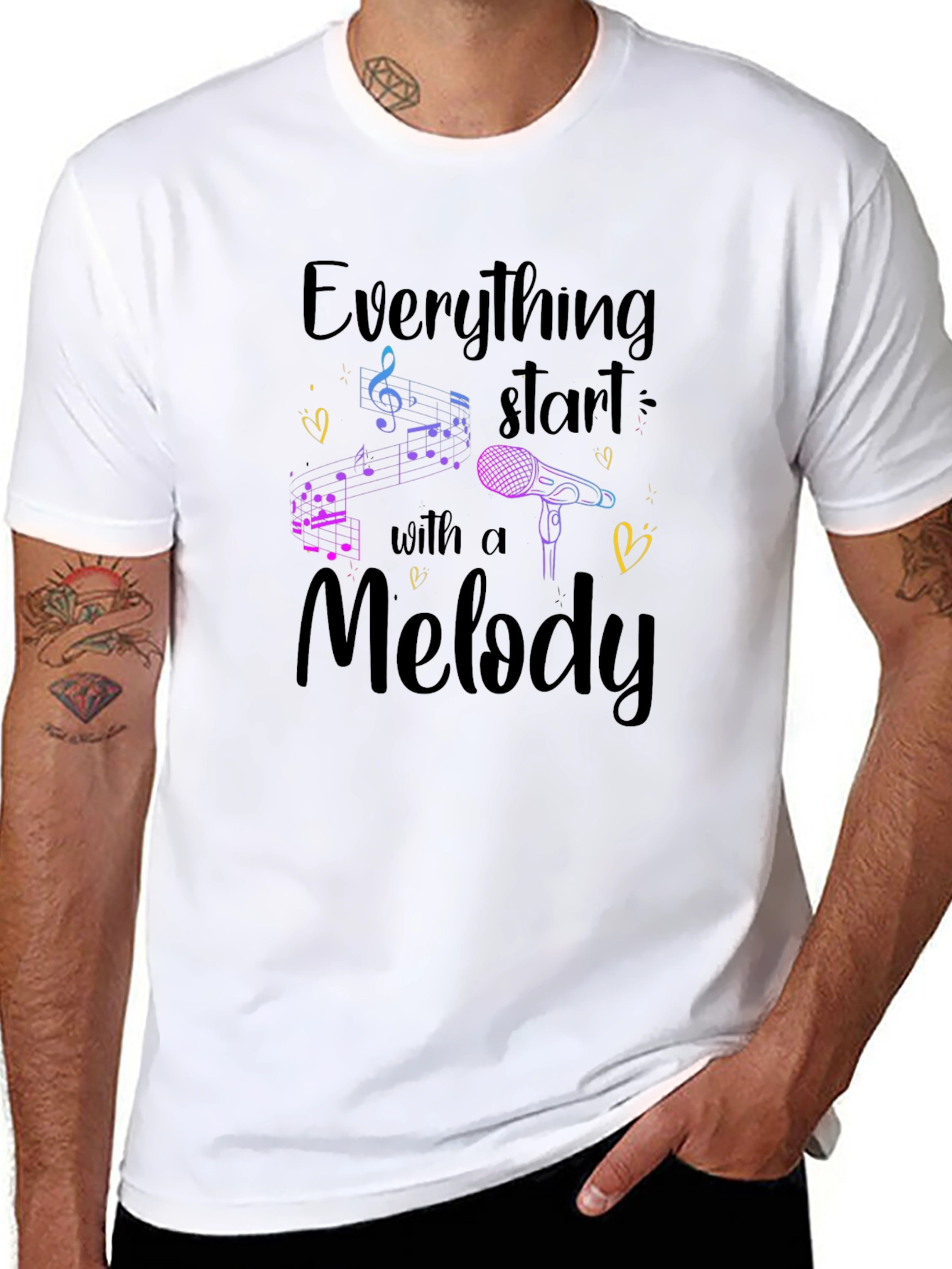 Music Melody T-Shirt - Everything Starts With a Melody