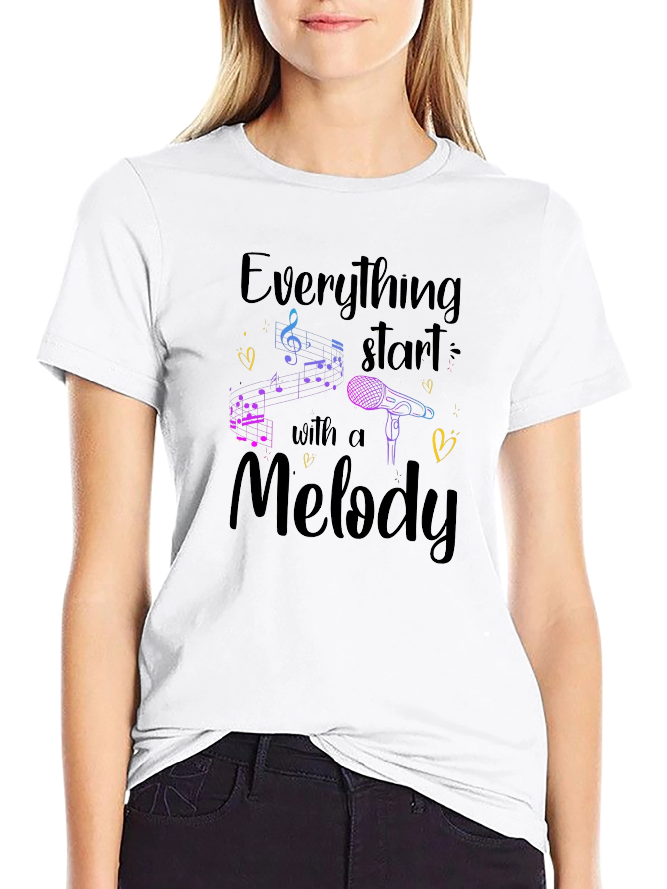 Music Melody T-Shirt - Everything Starts With a Melody