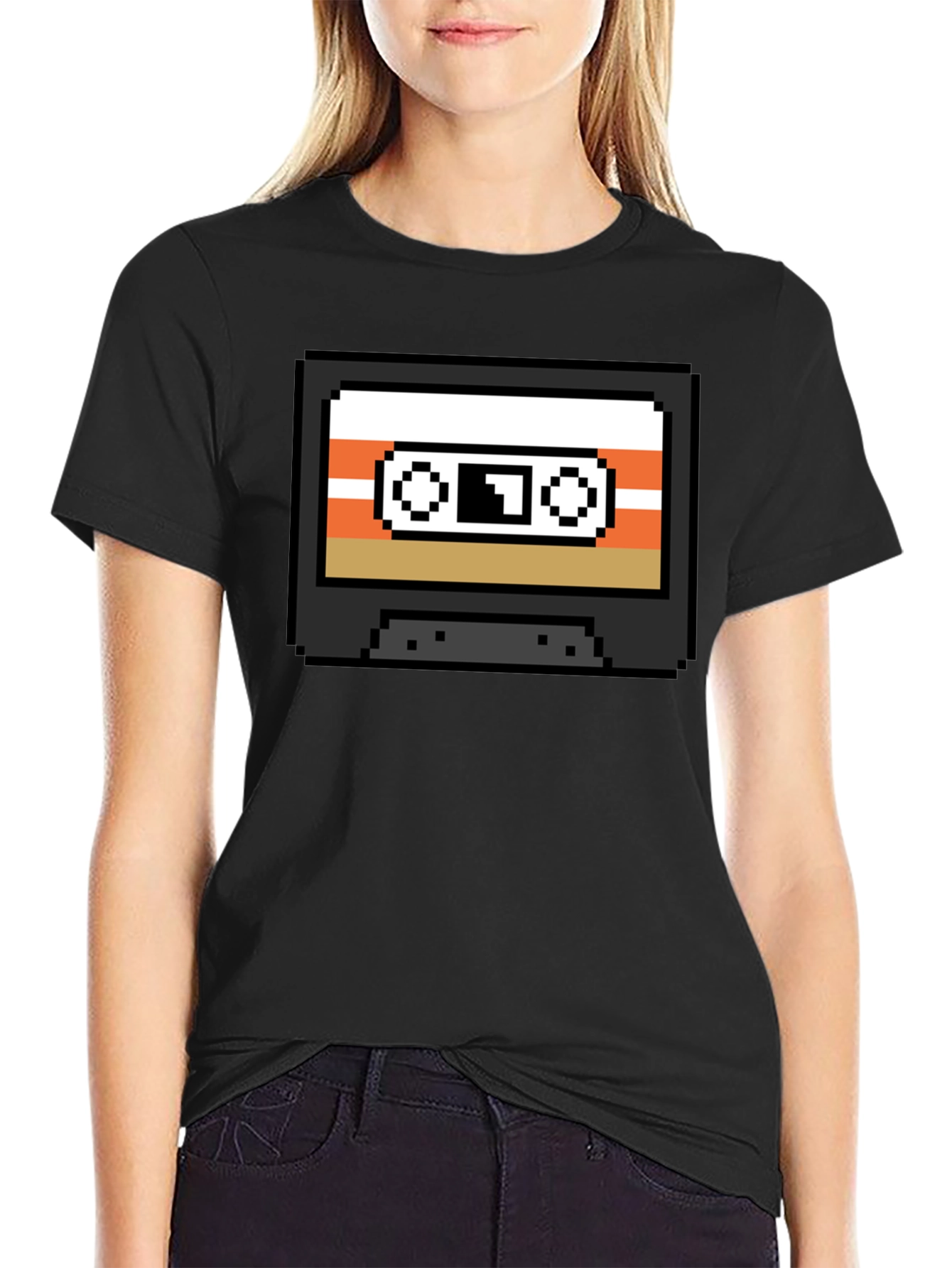 Pixel Cassette Tape Graphic Tee