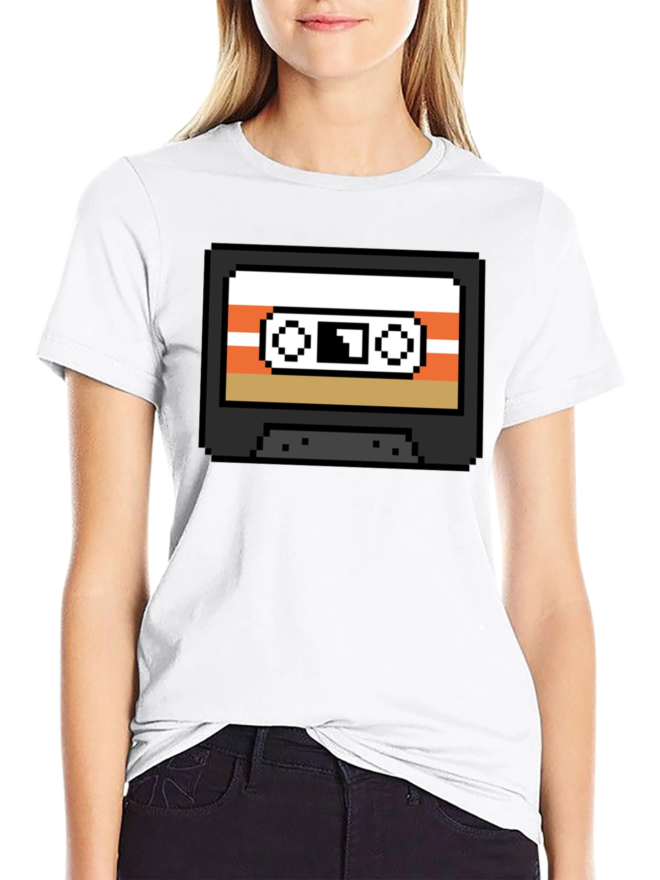 Pixel Cassette Tape Graphic Tee