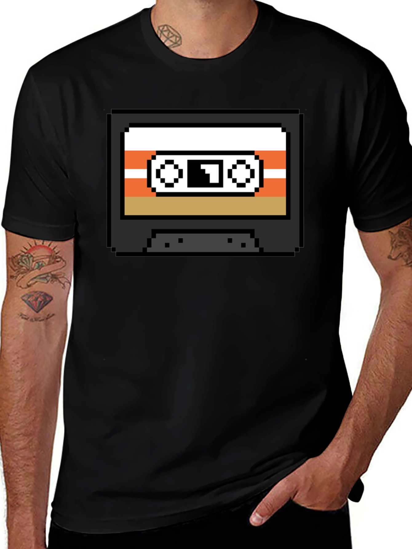 Pixel Cassette Tape Graphic Tee
