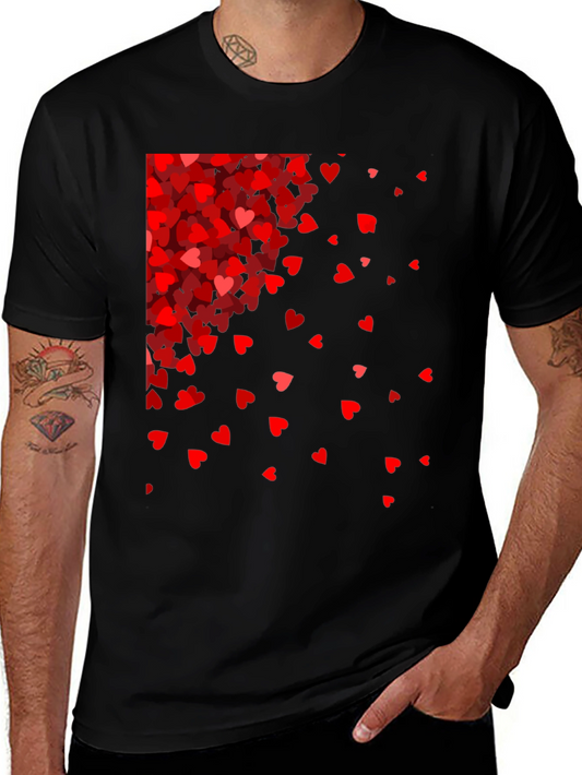 Red Hearts Cascade Black Tee