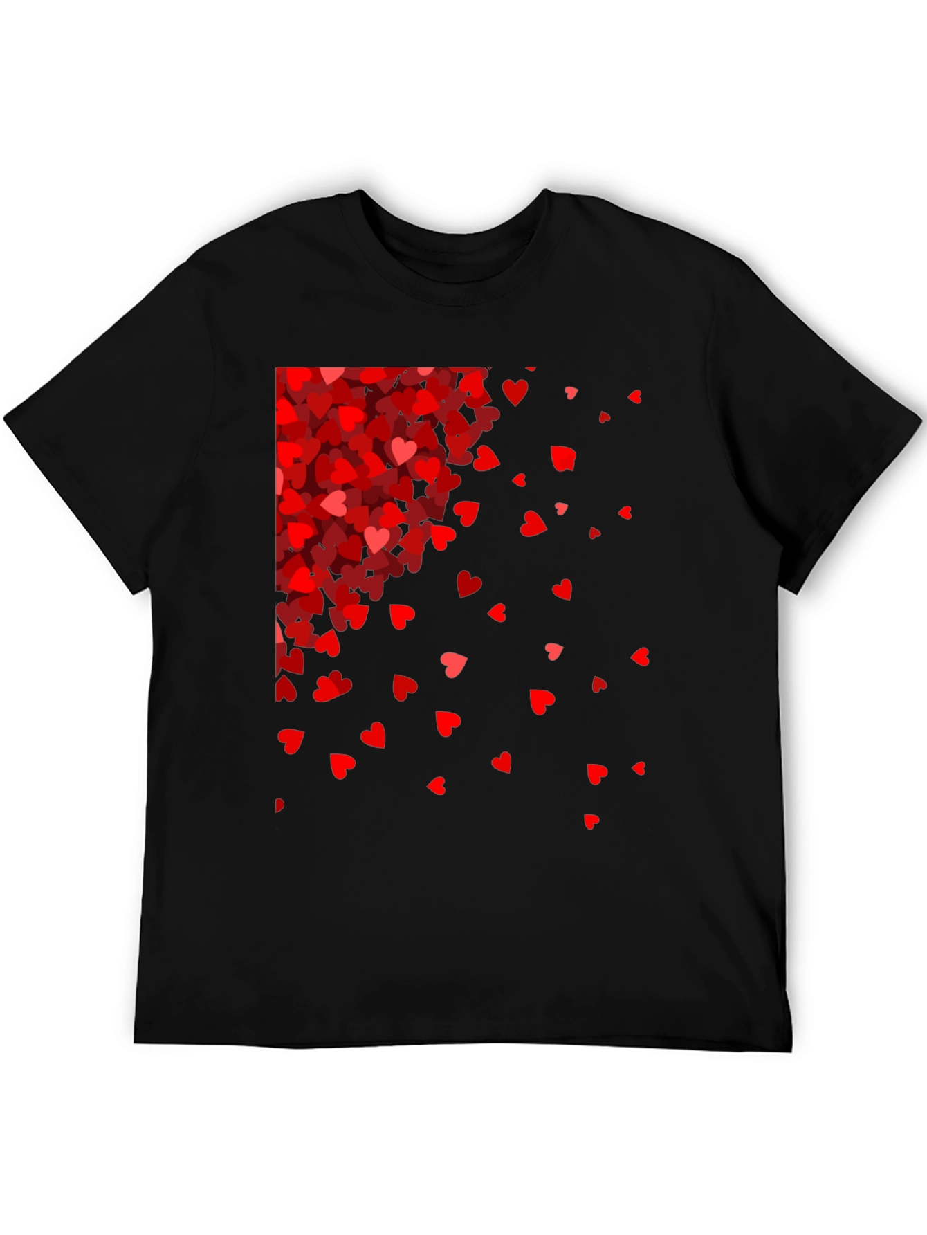 Red Hearts Cascade Black Tee