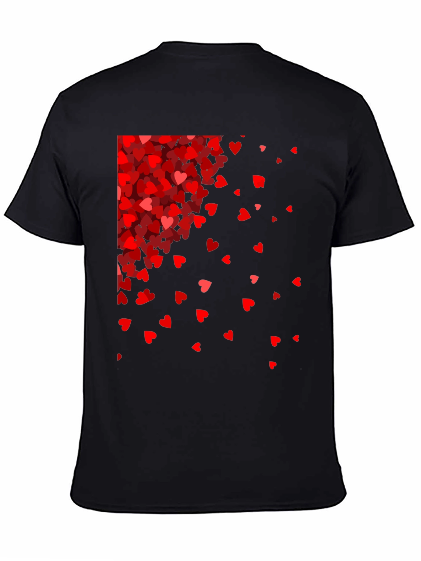Red Hearts Cascade Black Tee