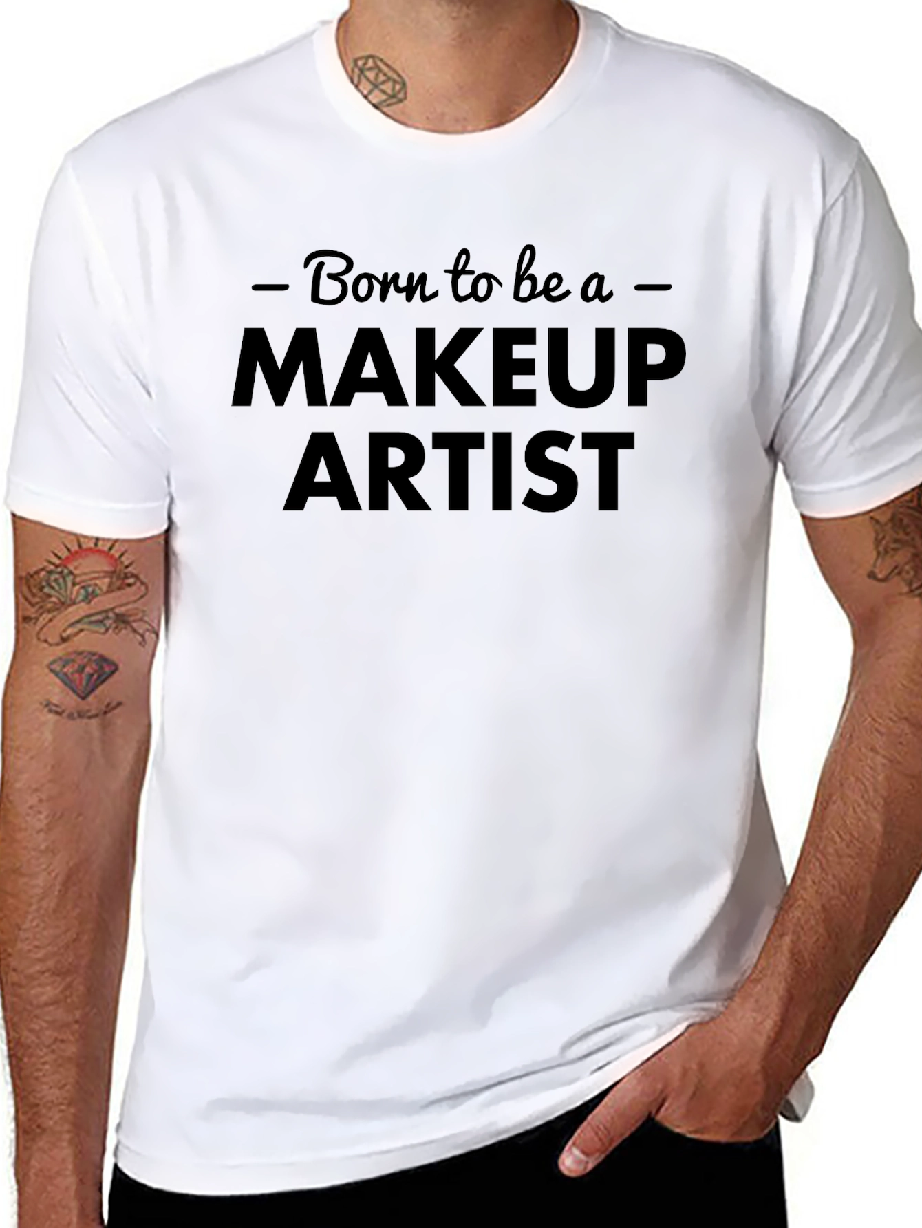 Born To Be A Makeup Artist Black T-Shirt