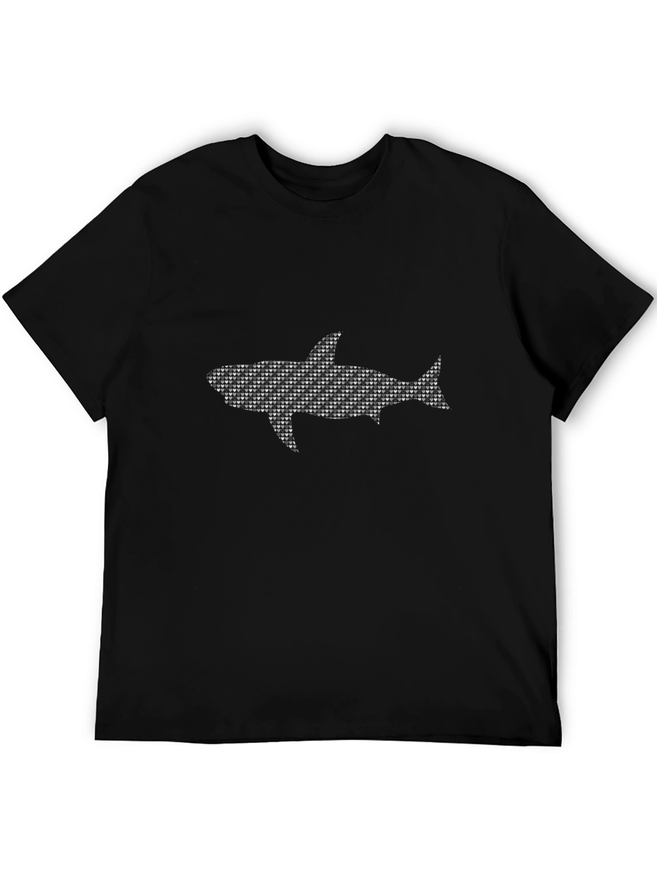 Shark Pattern Black T-Shirt