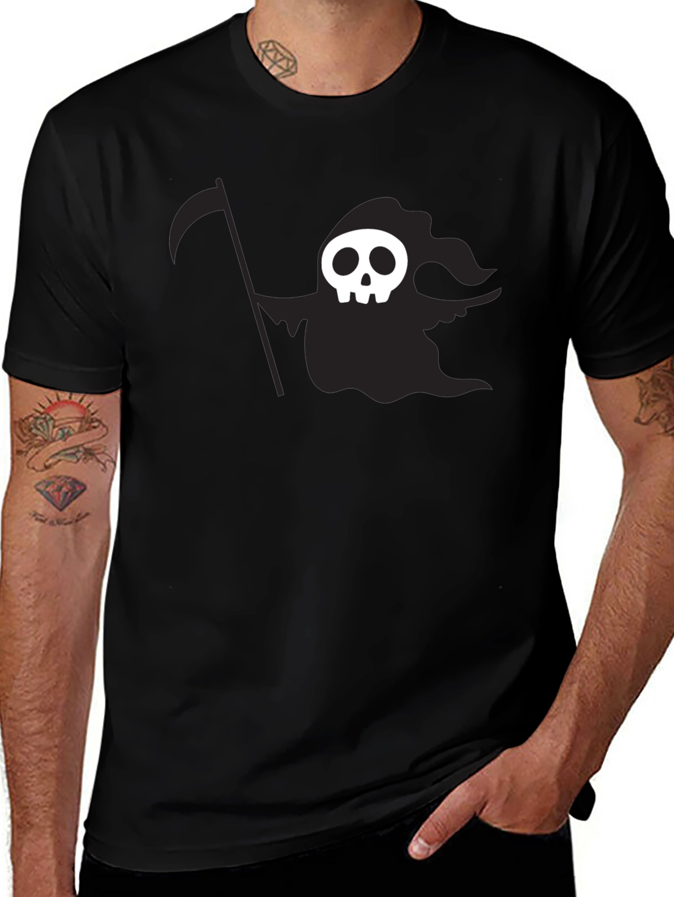 Grim Reaper Graphic Black T-Shirt