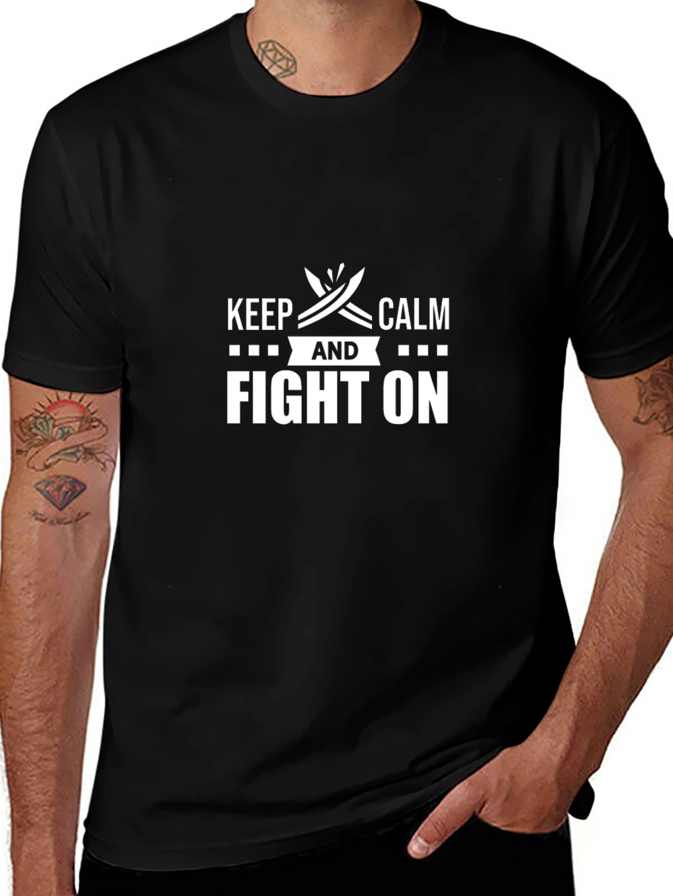 Keep Calm and Fight On Graphic T-Shirt